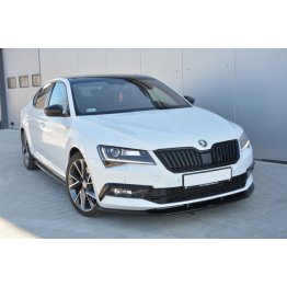 Накладка сплиттер на передний бампер на Skoda Superb III